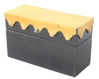 Two Tone Leather Covered Box Wooden  Box