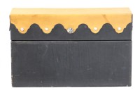 Two Tone Leather Covered Box Wooden Box