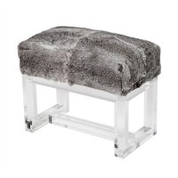 Avalon Rabbit Covered Acrylic Stool