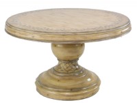 Hand Painted Round Pedestal Table