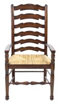 Ladderback Armchair with Rush Seat
