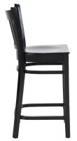 Set of Two Black Painted Counter Stools