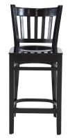 Set of Two Black Painted Counter Stools