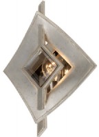Kismet Wall Sconce Silver Leaf & Polished Stainles
