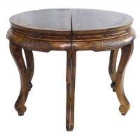 Antique Reverse Carved Two Piece Entrance Table