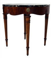 Marble Top Round Wooden Table