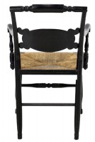 Set of Two Black Harvest Hitchcock Armchairs