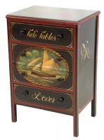 Hand Painted Nautical Tides Chest