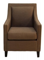 Light Brown Upholstered Arm Chair