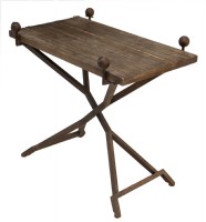 X Base Wooden Table