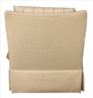 Checkered Upholstered Swivel Chair