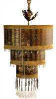 Three Tiered Drum Chandelier