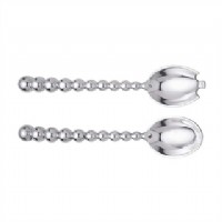 Classic Salad Servers with Pearled Handles