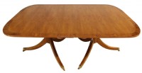 Inlaid Banded Yew Wood Dining Table