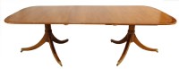 Inlaid Banded Yew Wood Dining Table