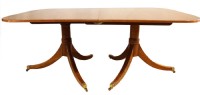 Inlaid Banded Yew Wood Dining Table