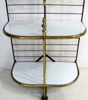 Vintage Brass & Wrought Iron Baker's Rack