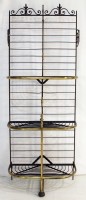 Vintage Brass & Wrought Iron Baker's Rack