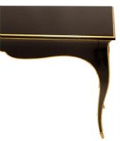 Black Painted Gold Trim Highlighted Counsole Table