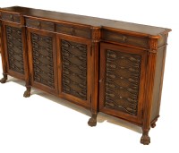 Leather Top Desk Credenza