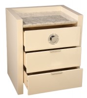 White Lacquer White Marble Top Chest
