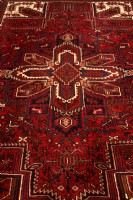 Vintage Deep Red Patterned Persian Rug