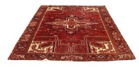 Vintage Deep Red Patterned Persian Rug