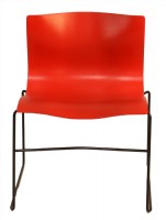 Set of 4 Vignelli Design Handkerchief Red Chairs