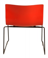 Set of 4 Vignelli Design Handkerchief Red Chairs
