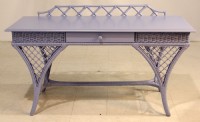 Maine Cottage Light Blue Wicker Desk