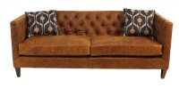 Ellyson Leather Tufted Sofa