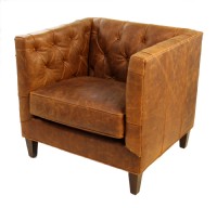 Ellyson Leather Tufted Chair