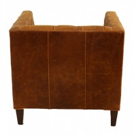 Ellyson Leather Tufted Chair