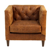 Ellyson Leather Tufted Chair