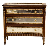 Mirrored Ornate Wooden Chest