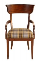 Curved Back Wooden Desk Chair