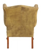 Green Leather Chair & Ottoman