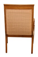 Plaid Uphostered Arm Chair