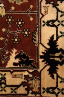 Taupe & Dusty Rose Persian Style Area Rug