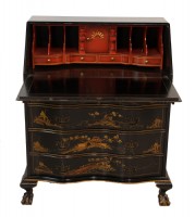 Black Chinoseire Bowfront Secretary
