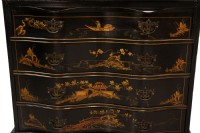 Black Chinoseire Bowfront Secretary