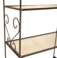 Metal Framed Glass Shelving Unit