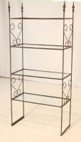 Metal Framed Glass Shelving Unit