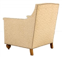 Pair of Cream Embossed Arm Chairs