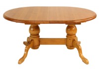 Pine Dining Table with Eight Ladderback Chairs