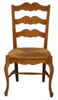 Pine Dining Table with Eight Ladderback Chairs