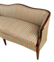 Mid Century Curved Back Three Seat Sofa