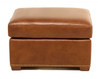 Moselle Leather Ottoman