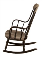 Black Stenciled Rocker Chair