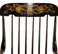 Black Stenciled Rocker Chair